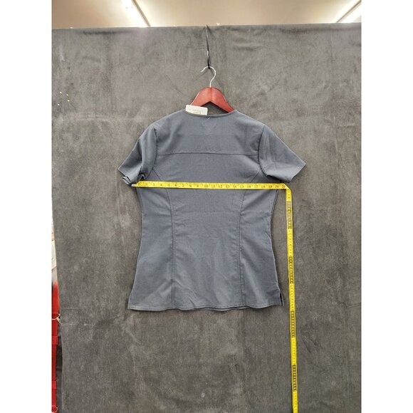 Dickies Dynamix Womens V-Neck Scrub Top Pewter Medium Stretch Fabric Lightweight - Picture 8 of 16